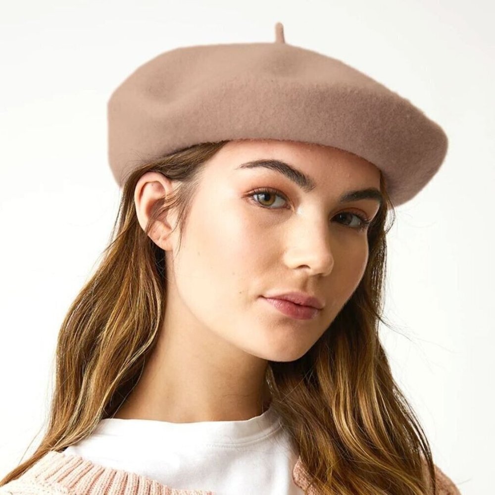 Parkhurst 100% Wool Beret Camel Color
